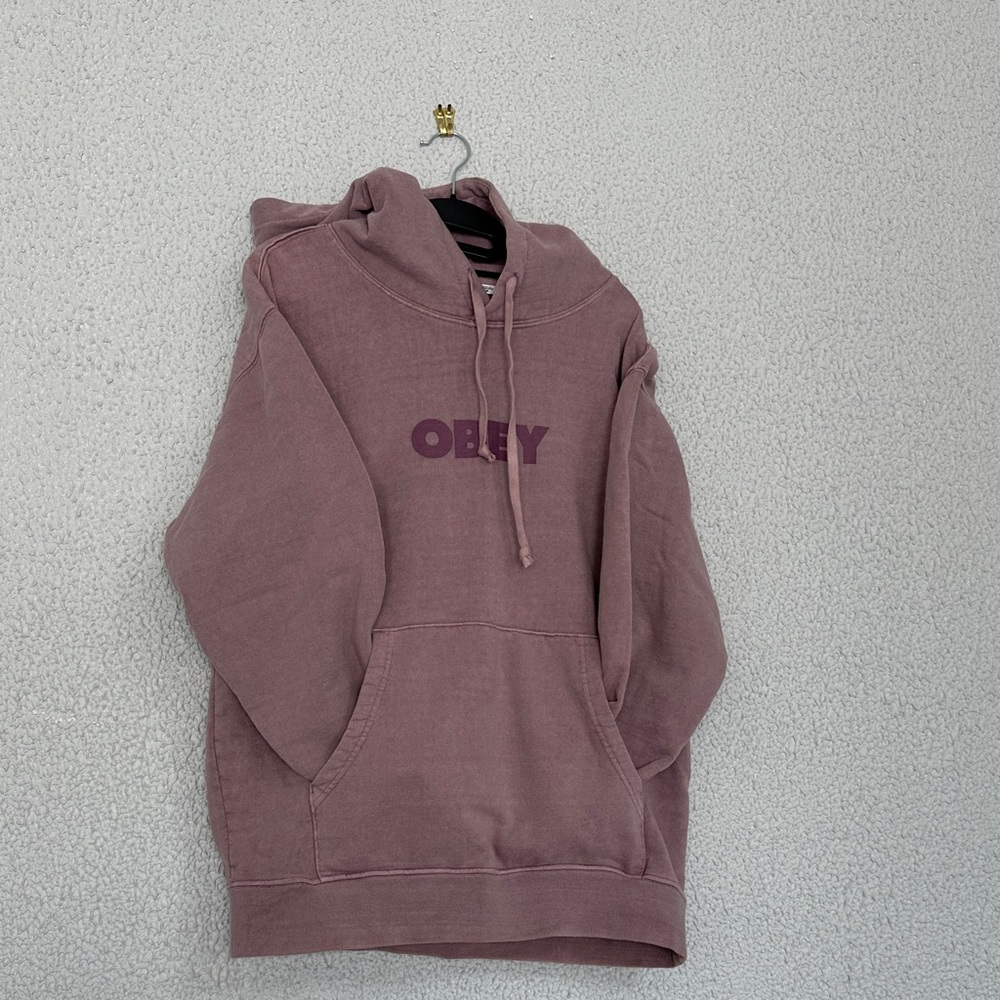 Obey Men's Dusty Rose Hoodie with inner Fleece, soft and very comfy. - Picture 5 of 6
